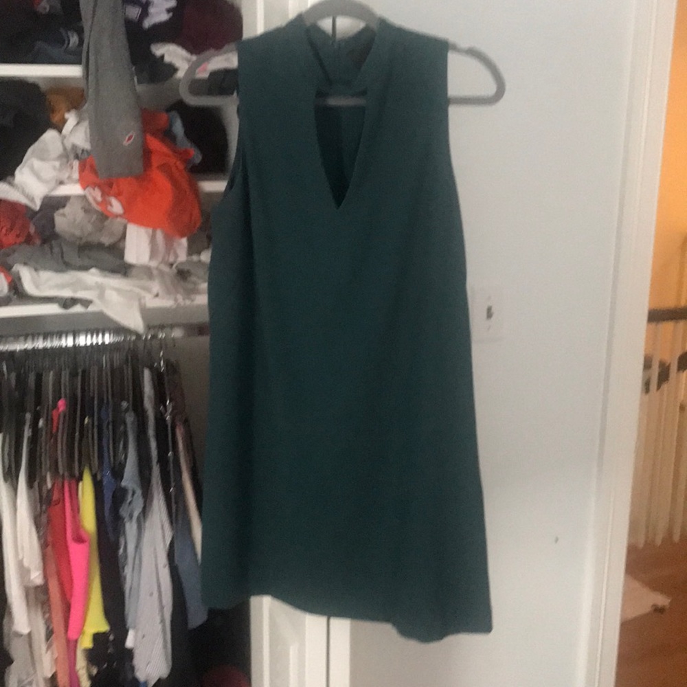 Green shift dress